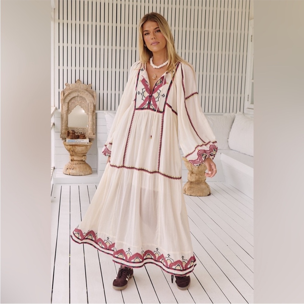 Free People Sweet Escape Midi In Fall Clouds Combo MEDIUM - Picture 3 of 9